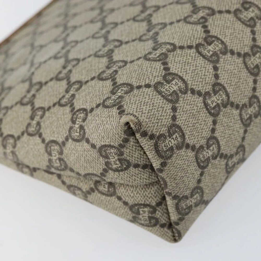 GUCCI GG Plus Supreme Clutch Bag PVC Beige Auth 156830 - Picture 16 of 16